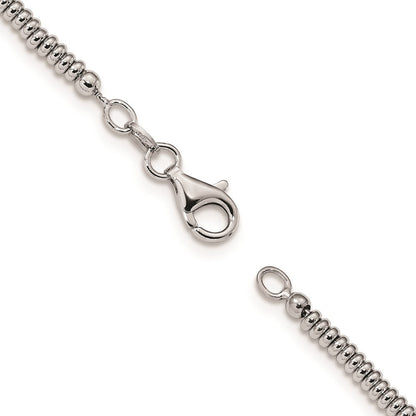 7.5 Zoll Sterlingsilber Rhodiniert Poliert Armband