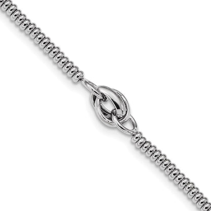 7.5 Zoll Sterlingsilber Rhodiniert Poliert Armband
