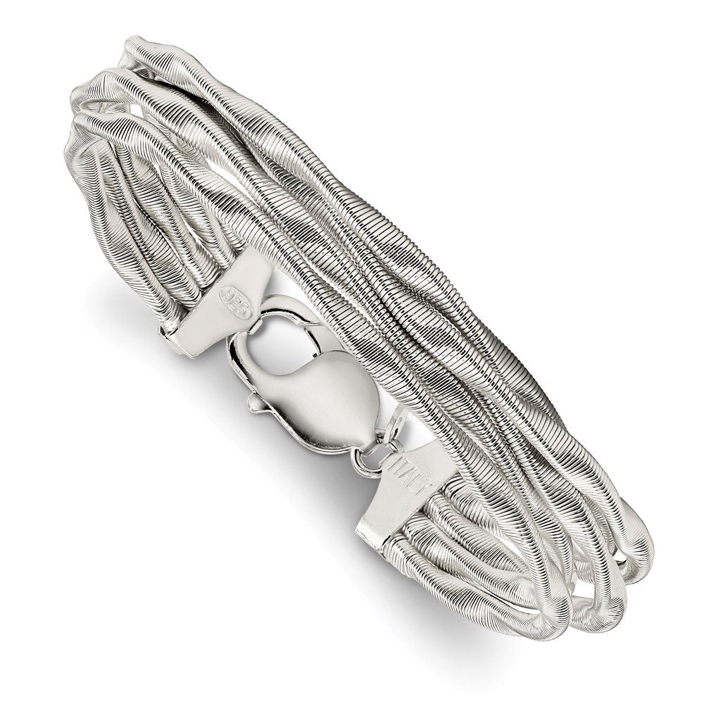 7.5 Zoll Sterlingsilber Gedreht Netz 5-strand Armband