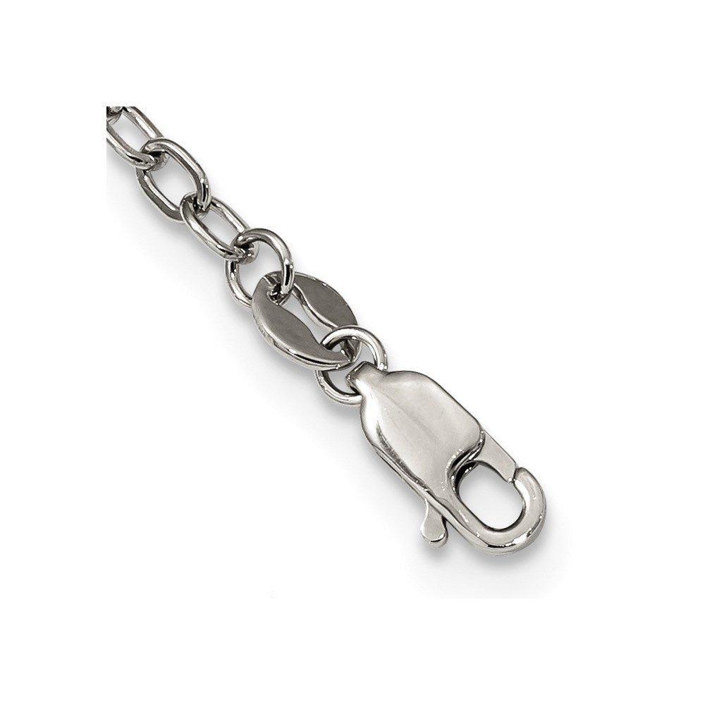 Sterlingsilber Zirkonia Offen Oval Halskette