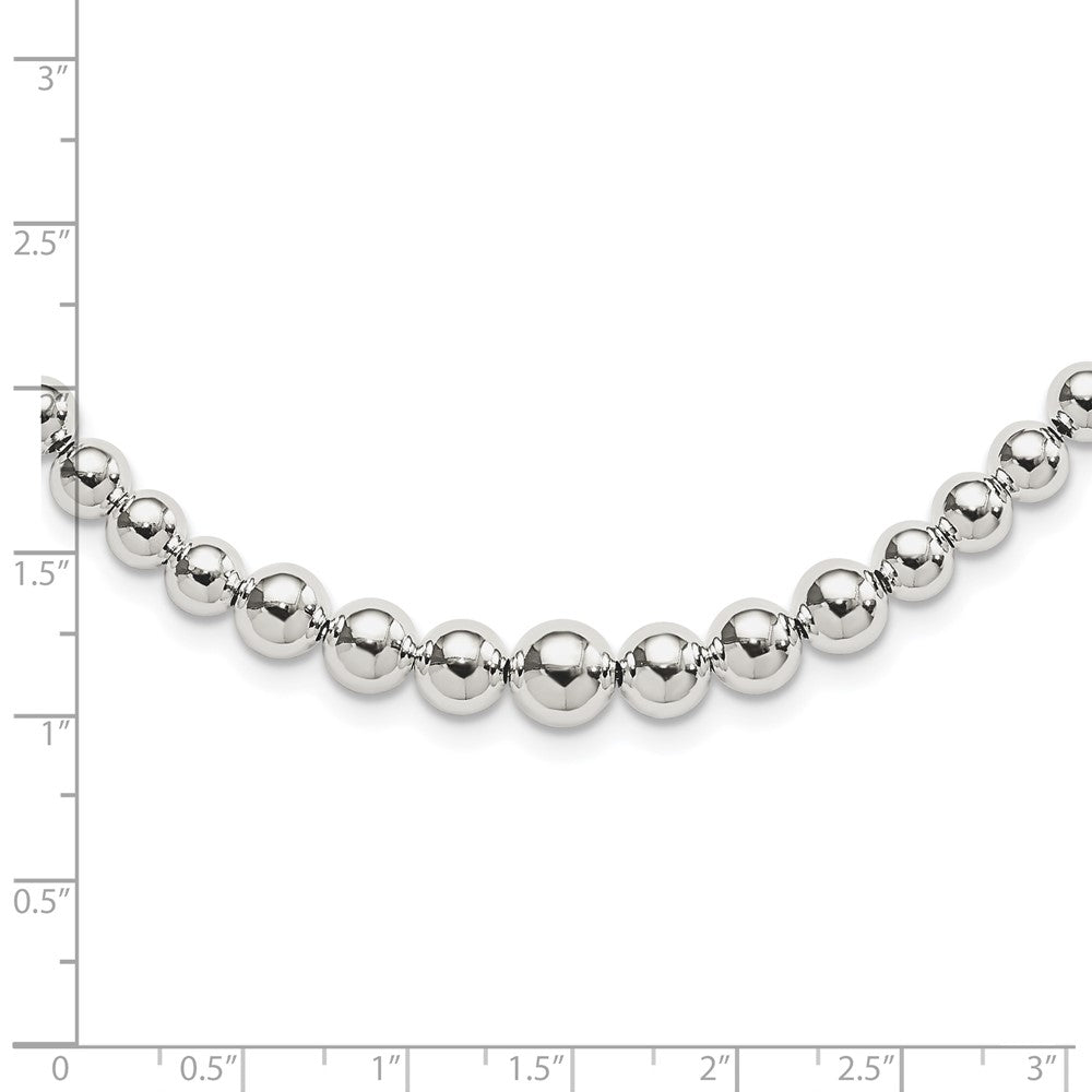 Sterlingsilber Abgestuft Perlen Verstellbar Halskette