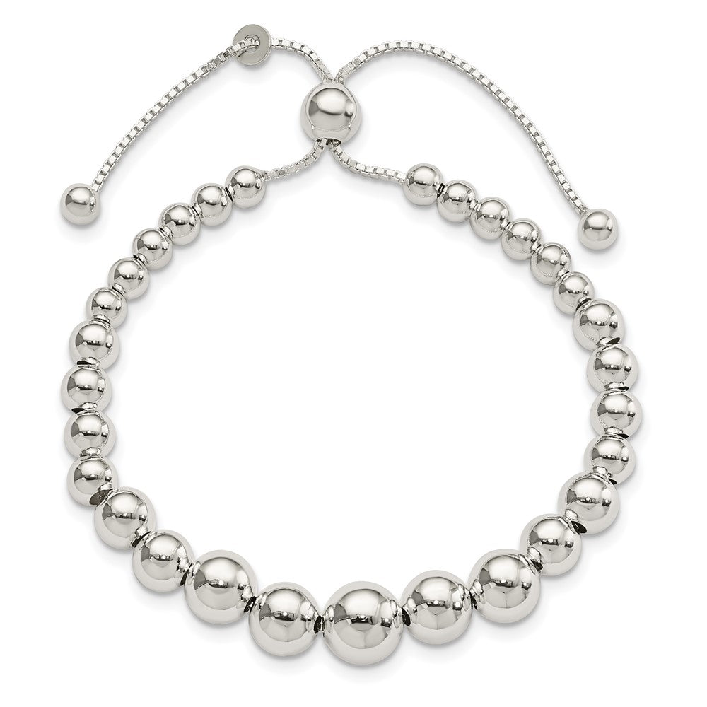 8.5 Zoll Sterlingsilber Abgestuft Perlen Verstellbar Armband