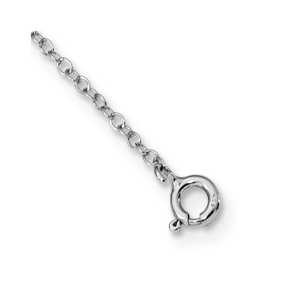 Sterlingsilber Rhodiniert 6 Station Blume Halskette