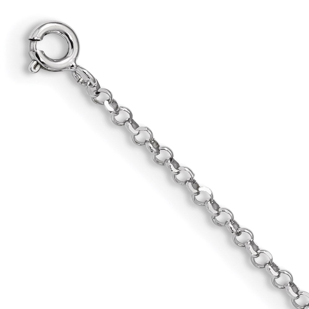 Sterlingsilber Rhodium Roséfarben Herz & Key mit 1.5 Zoll Verlängerung. Halskette
