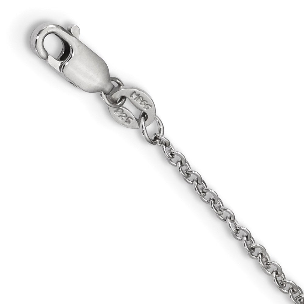 Sterlingsilber Rhodiniert Zirkonia Herz Halskette