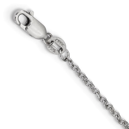 Sterlingsilber Rhodiniert Zirkonia Herz Halskette