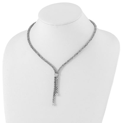 Sterlingsilber Rhodiniert Zirkonia Herz Hängend Halskette