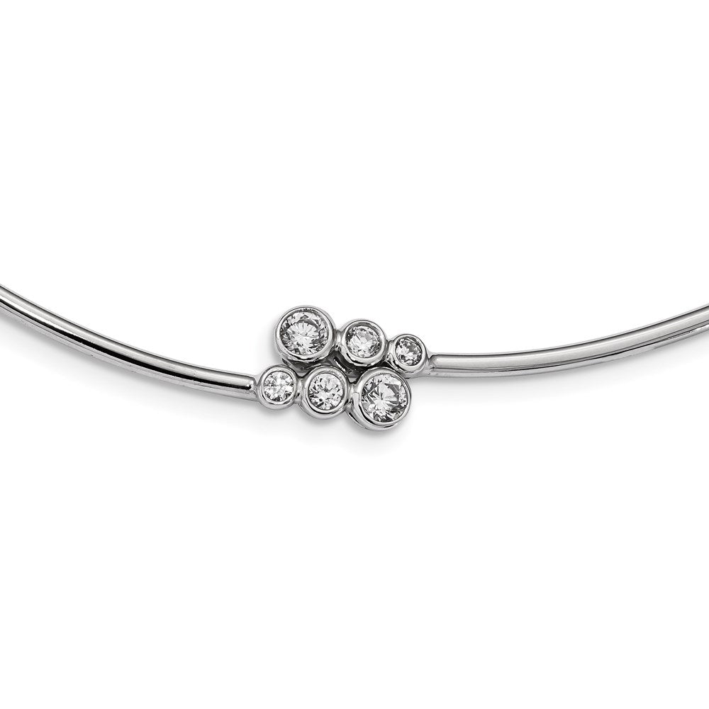 Sterlingsilber Rhodiniert Zirkonia Klappbar Neck Draht