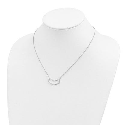 Sterlingsilber Rhodiniert Zirkonia Halskette