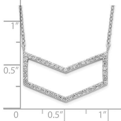 Sterlingsilber Rhodiniert Zirkonia Halskette