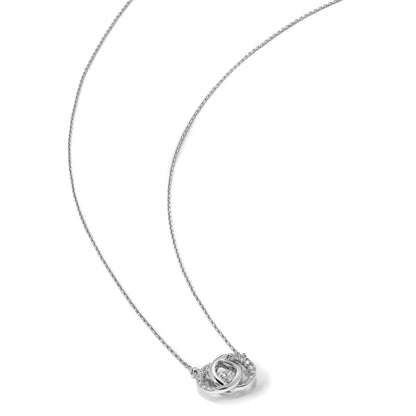 Sterlingsilber Platin-plate Zirkonia mit Zwei 1 Zoll Verlängerung. Halskette