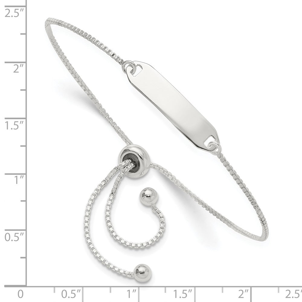 Sterlingsilber Poliert Stab Verstellbar Armband