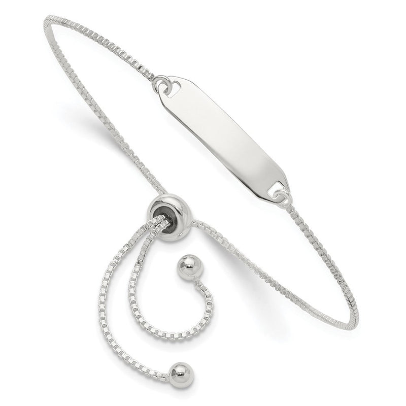 Sterlingsilber Poliert Stab Verstellbar Armband