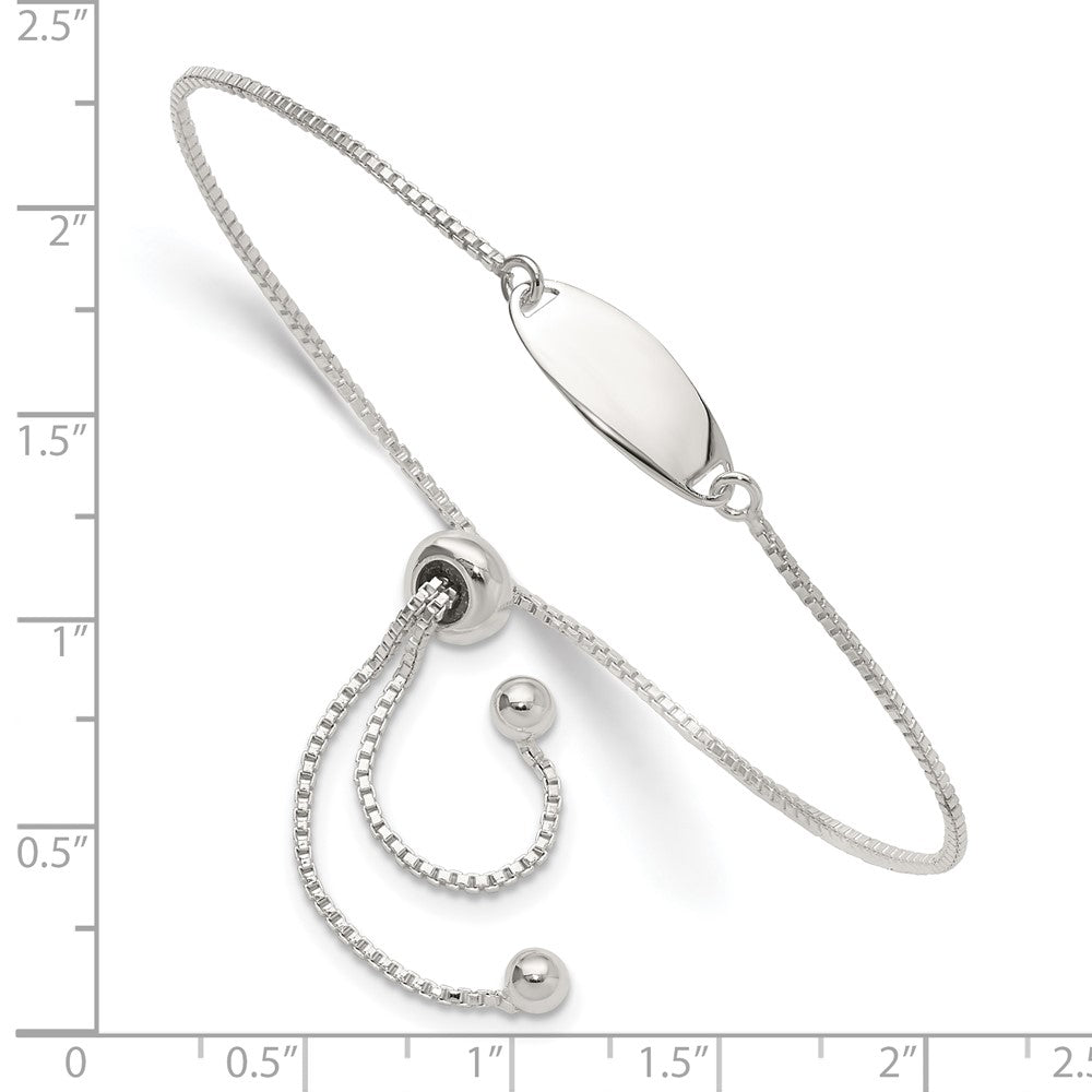 Sterlingsilber Poliert Stab Verstellbar Armband