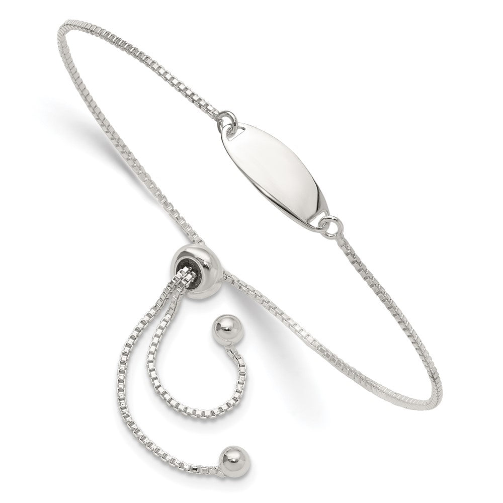 Sterlingsilber Poliert Stab Verstellbar Armband