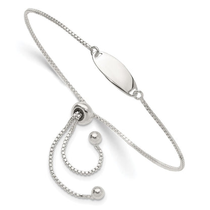Sterlingsilber Poliert Stab Verstellbar Armband