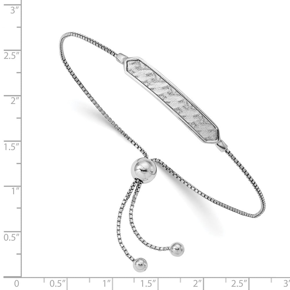 Sterlingsilber Rhodiniert Diamantiert Verstellbar Armband
