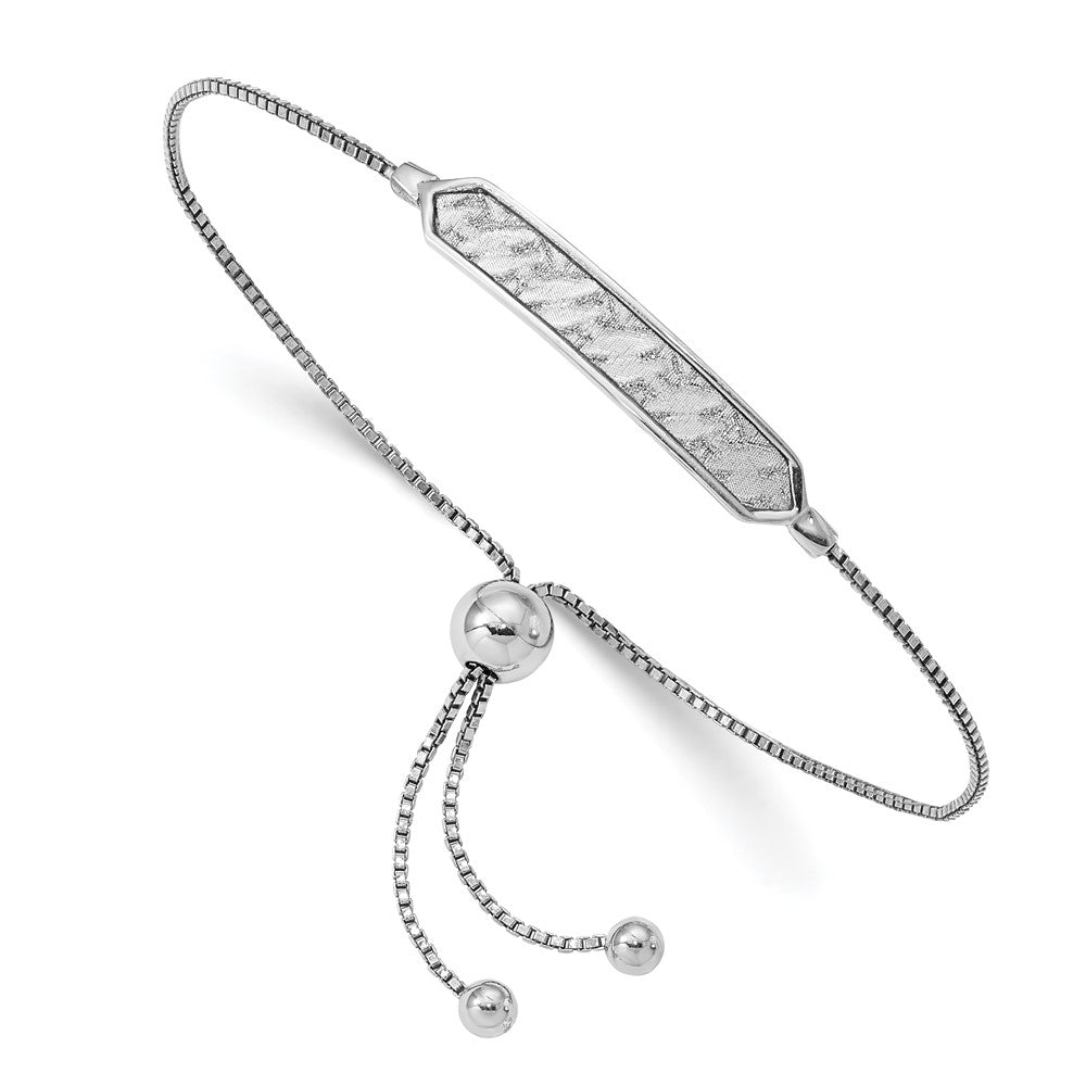 Sterlingsilber Rhodiniert Diamantiert Verstellbar Armband