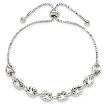 Sterlingsilber Poliert Glieder Verstellbar Armband