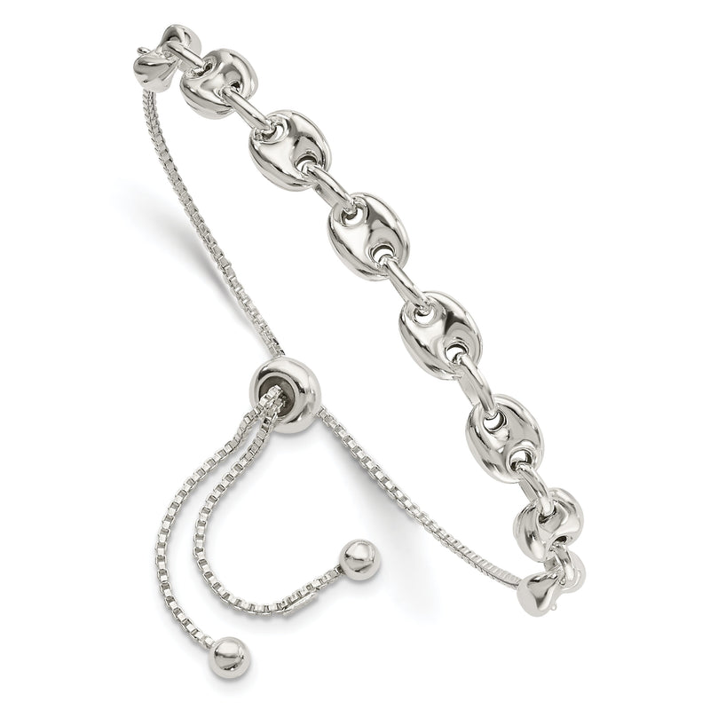 Sterlingsilber Poliert Glieder Verstellbar Armband