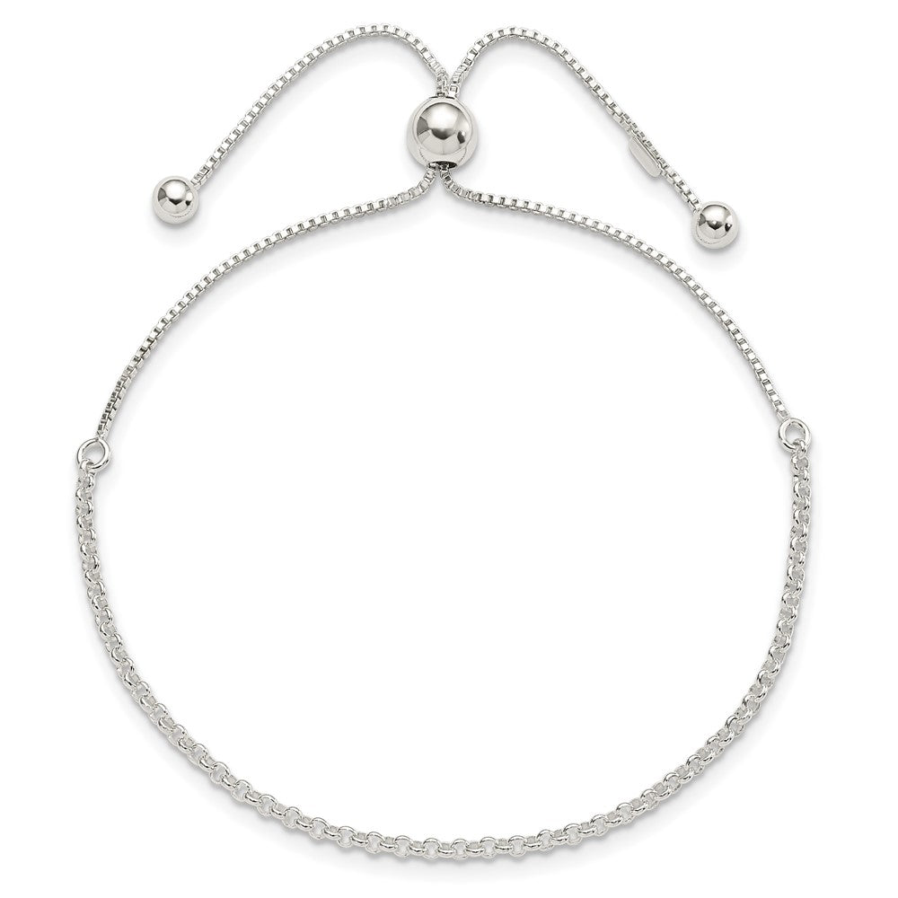 9.25 Zoll Sterlingsilber Verstellbar Armband