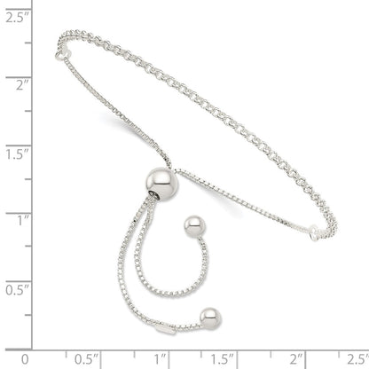 9.25 Zoll Sterlingsilber Verstellbar Armband