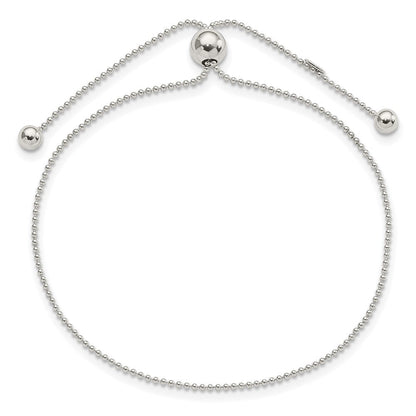 9.25 Zoll Sterlingsilber Gekugelt Verstellbar Armband