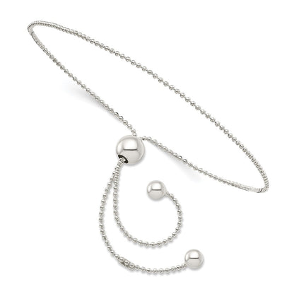 9.25 Zoll Sterlingsilber Gekugelt Verstellbar Armband