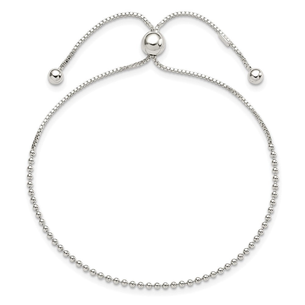 9.25 Zoll Sterlingsilber Gekugelt Verstellbar Armband
