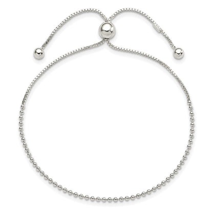 9.25 Zoll Sterlingsilber Gekugelt Verstellbar Armband