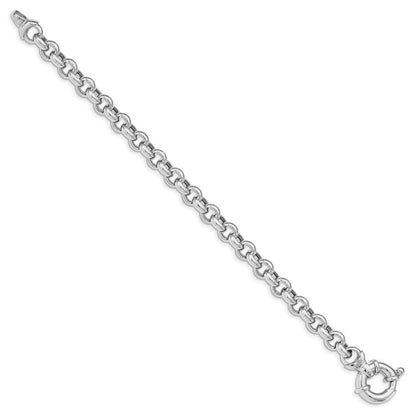 7.5 Zoll Sterlingsilber Rhodiniert Poliert Erbs Glieder Armband