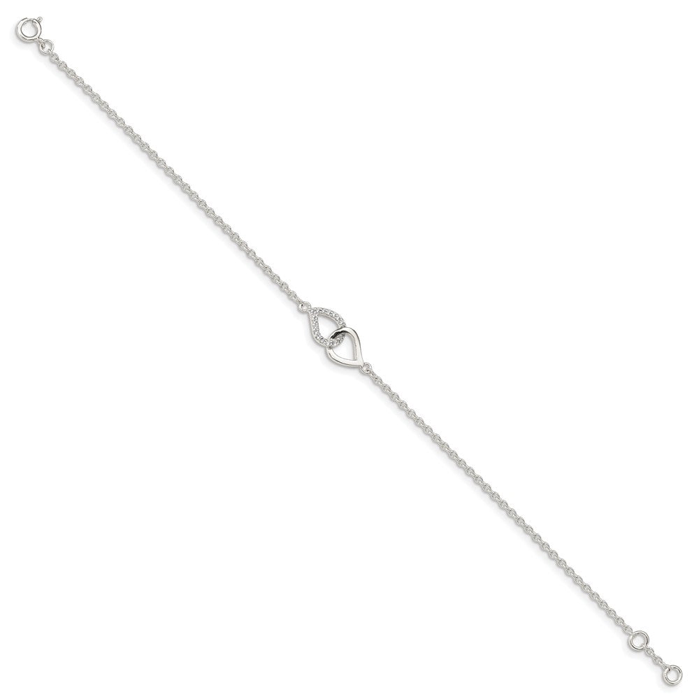 7 Zoll Sterlingsilber Zirkonia Armband
