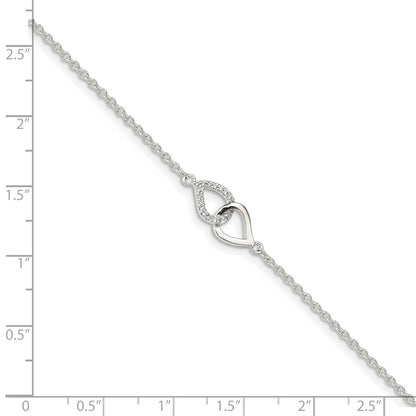 7 Zoll Sterlingsilber Zirkonia Armband