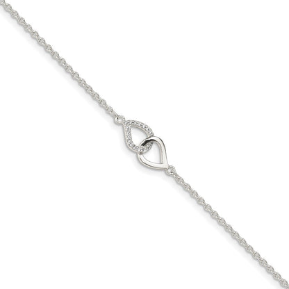 7 Zoll Sterlingsilber Zirkonia Armband