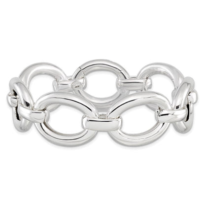 8.75 Zoll Sterlingsilber Poliert Groß Glieder Armband