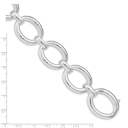 8.75 Zoll Sterlingsilber Poliert Groß Glieder Armband