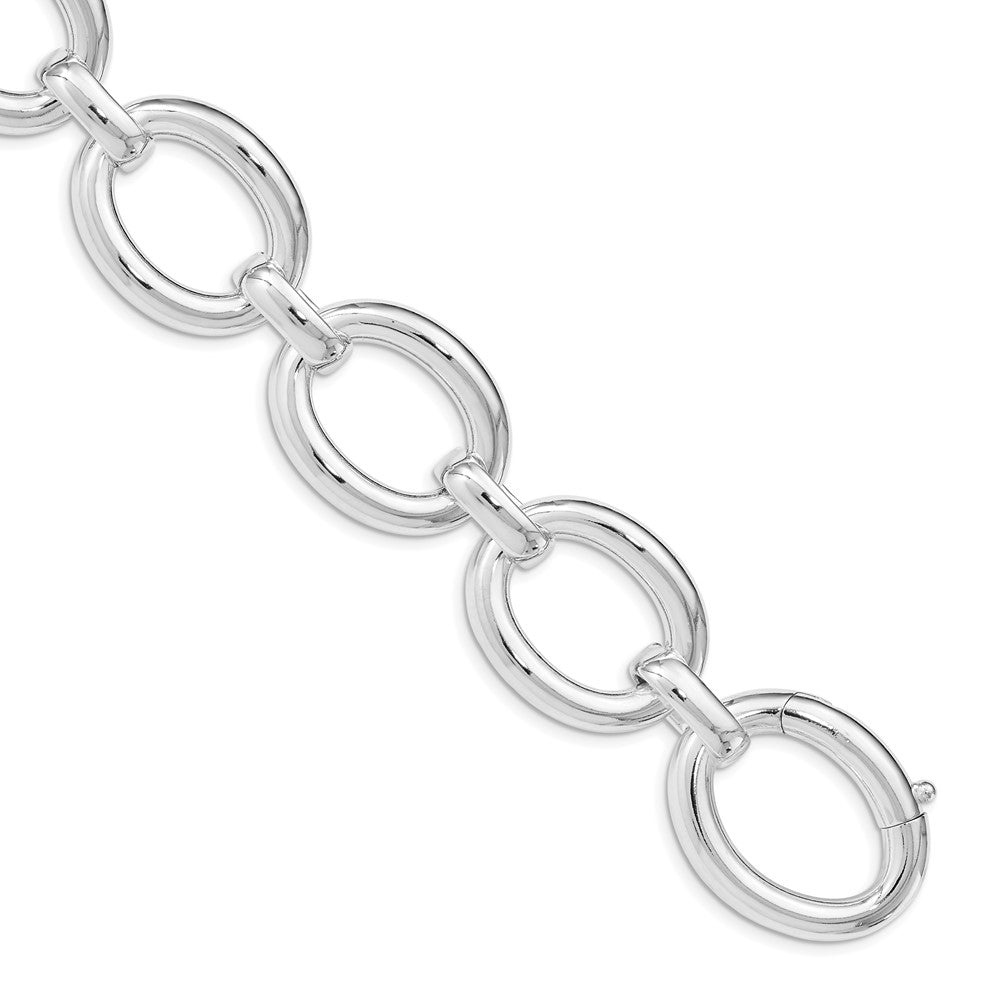 8.75 Zoll Sterlingsilber Poliert Groß Glieder Armband