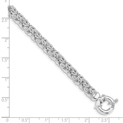 7.5 Zoll Sterlingsilber Poliert Byzantiner Glieder Armband