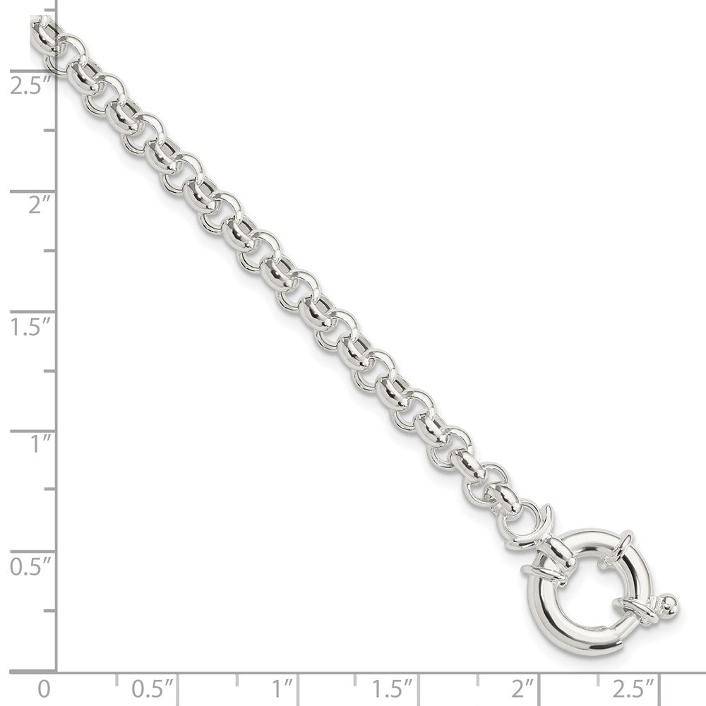 7 Zoll Sterlingsilber Poliert Erbs Fantasie Armband