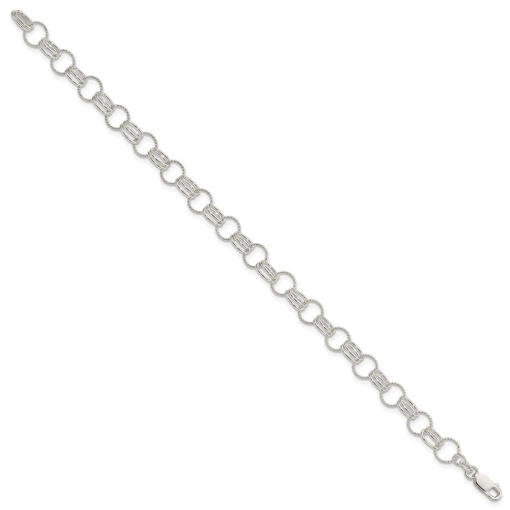 7.5 Zoll Sterlingsilber Glieder Armband