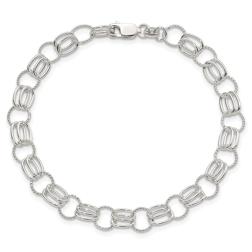 7.5 Zoll Sterlingsilber Glieder Armband