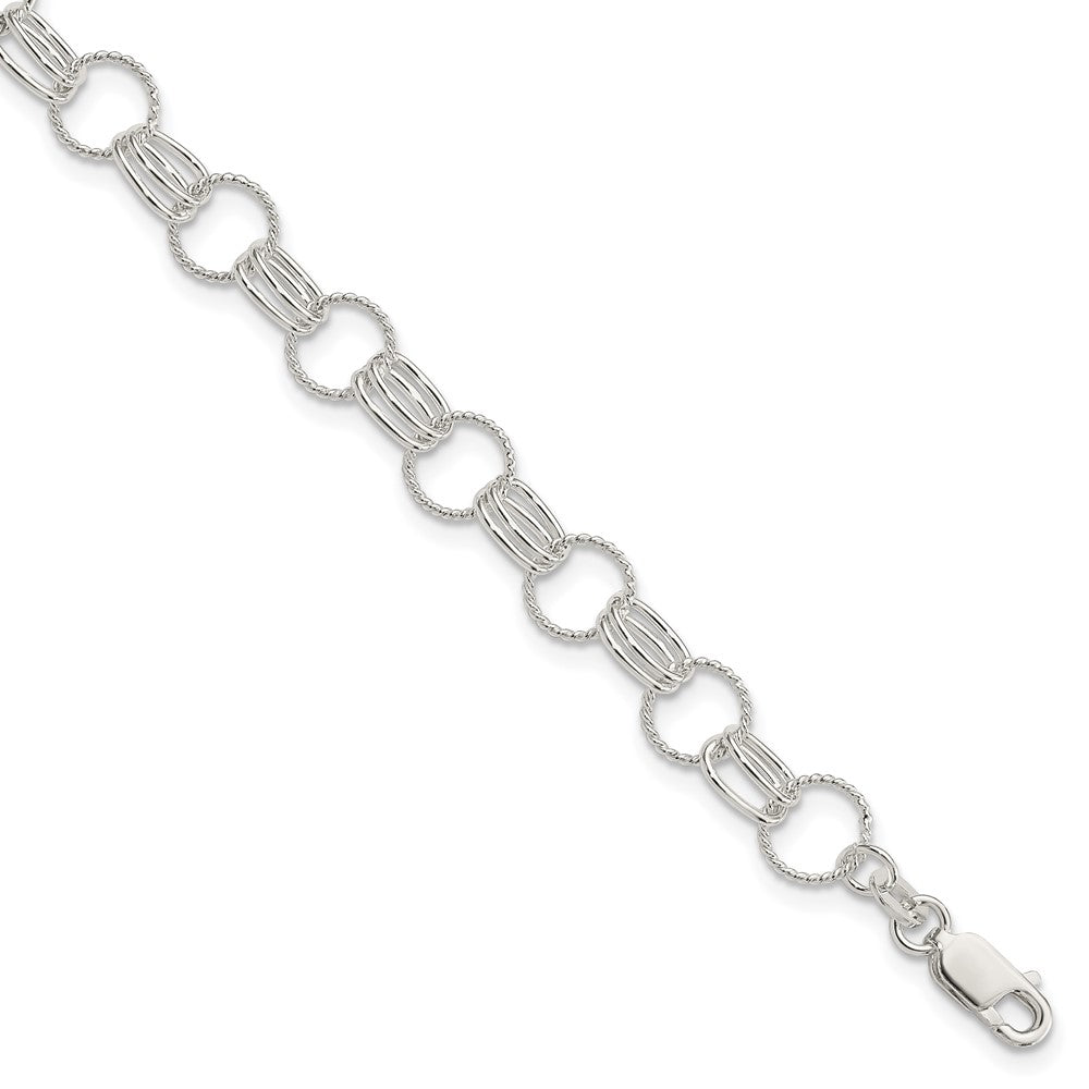 7.5 Zoll Sterlingsilber Glieder Armband