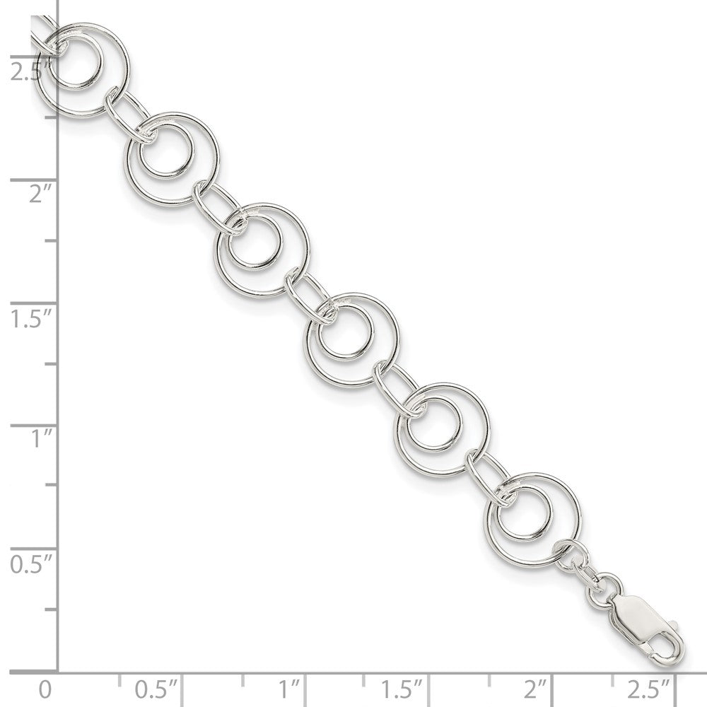 7.5 Zoll Sterlingsilber Glieder Armband