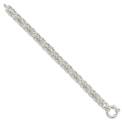 8 Zoll Sterlingsilber Poliert Byzantiner Glieder Armband
