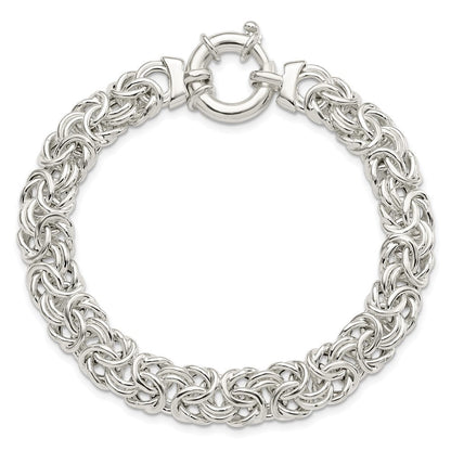 8 Zoll Sterlingsilber Poliert Byzantiner Glieder Armband