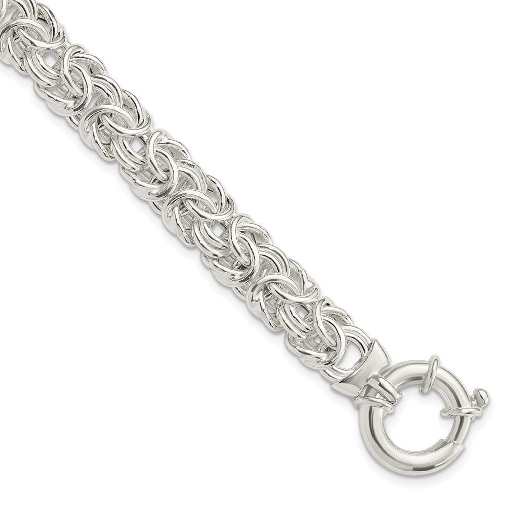 8 Zoll Sterlingsilber Poliert Byzantiner Glieder Armband