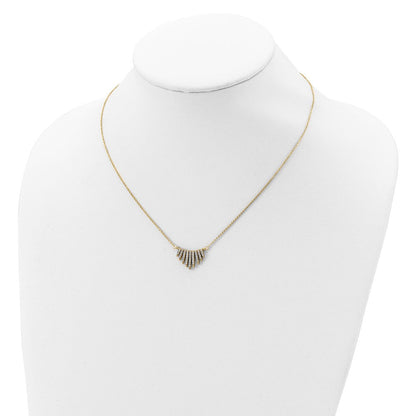 Ss/vergoldet Sterlingsilber Goldfarben Zirkonia Halskette