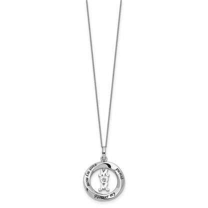 Sterlingsilber Zirkonia First My Mama, für Immer Freund Halskette