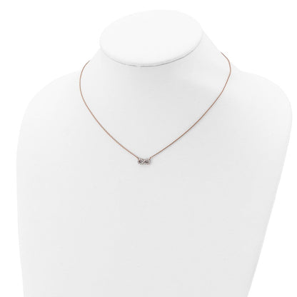Sterlingsilber Roséfarben Zirkonia Unendlichkeit Halskette