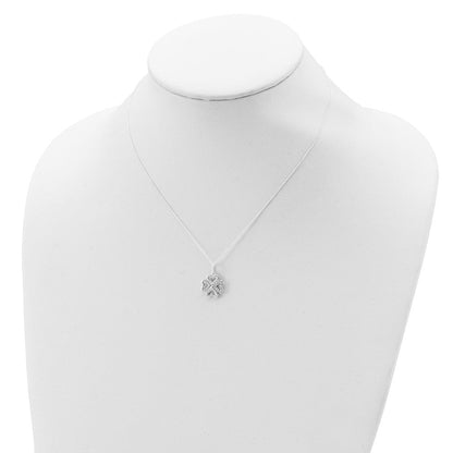 Sterlingsilber Zirkonia 4-leaf Klee Halskette
